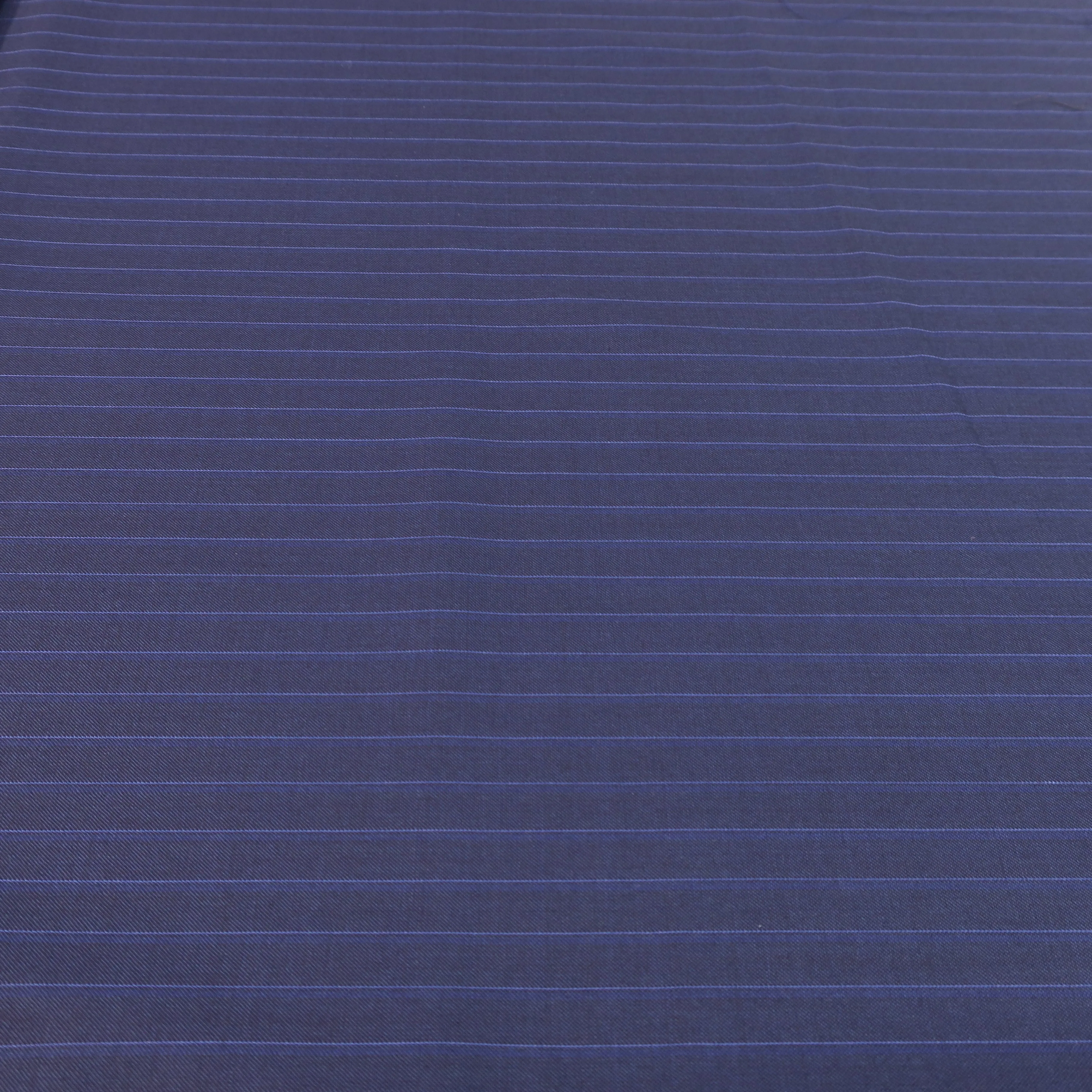 4 YDS Chambray Blue Pinstripe Wool Loro Piana Tasmanian Super 150's Fabric