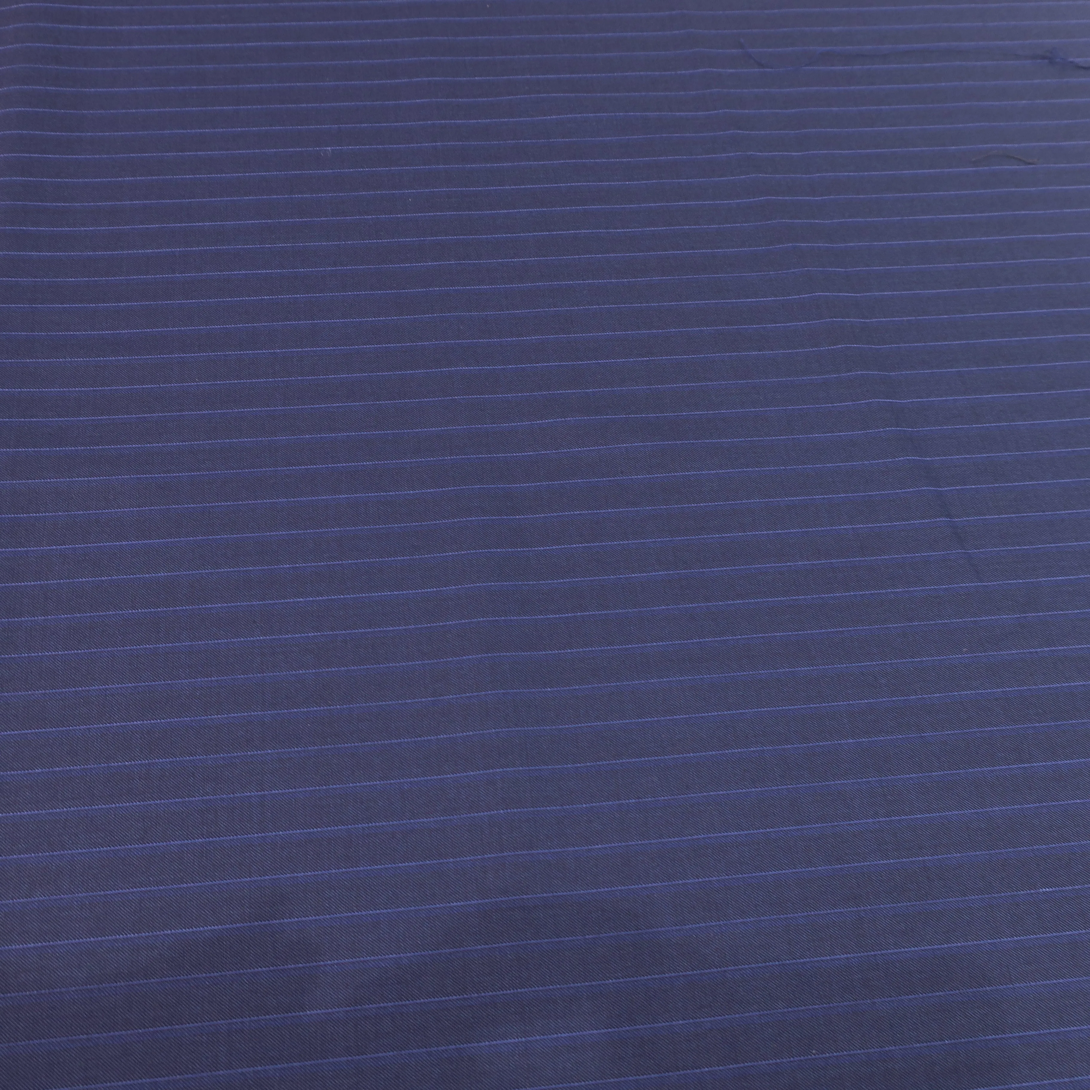 4 YDS Chambray Blue Pinstripe Wool Loro Piana Tasmanian Super 150's Fabric