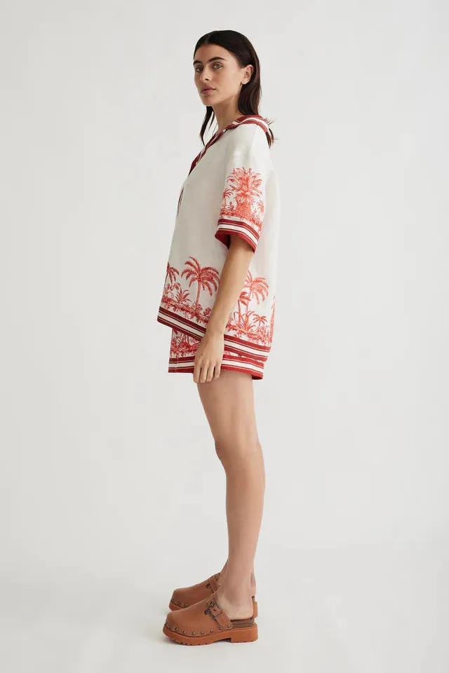 Antipodean Blythe Drop Shoulder Shirt in Coconut
