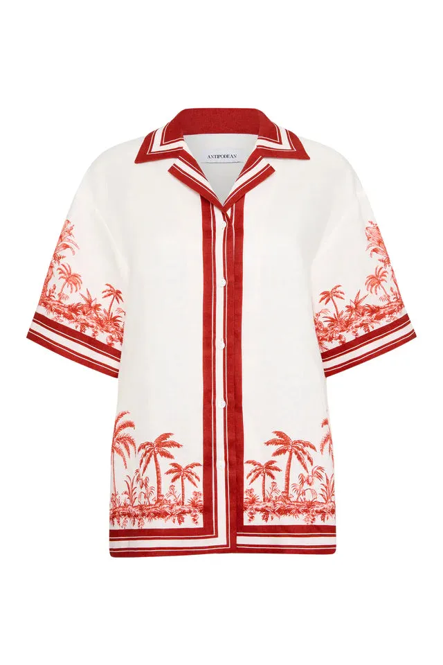Antipodean Blythe Drop Shoulder Shirt in Coconut