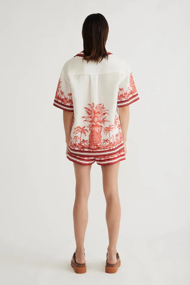 Antipodean Blythe Drop Shoulder Shirt in Coconut
