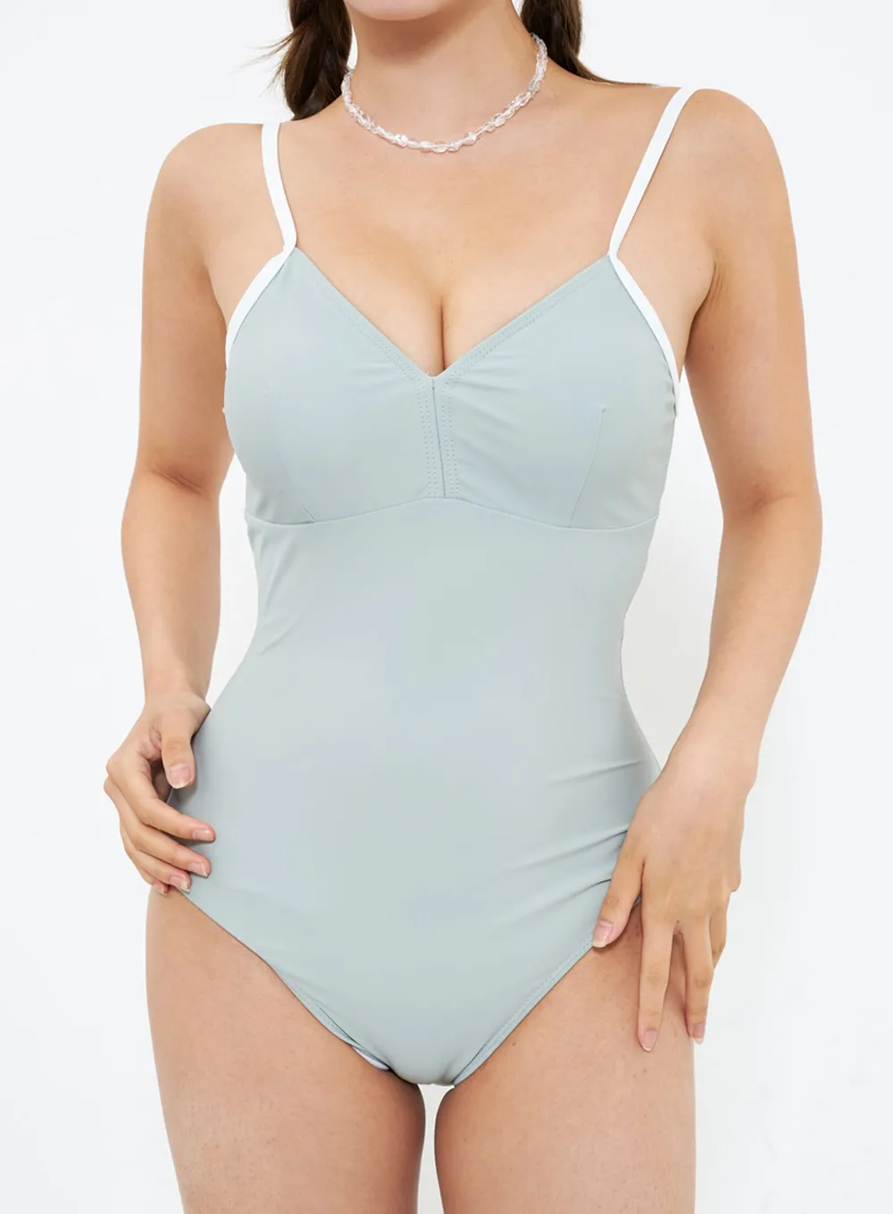 Basic V-Neck Swimsuit IU302