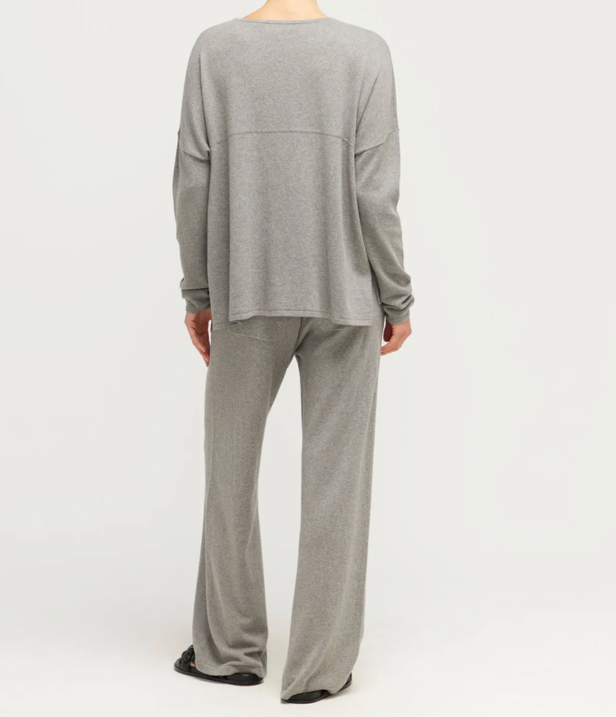 Cotton Cashmere Long Sleeve Knit in Uniform