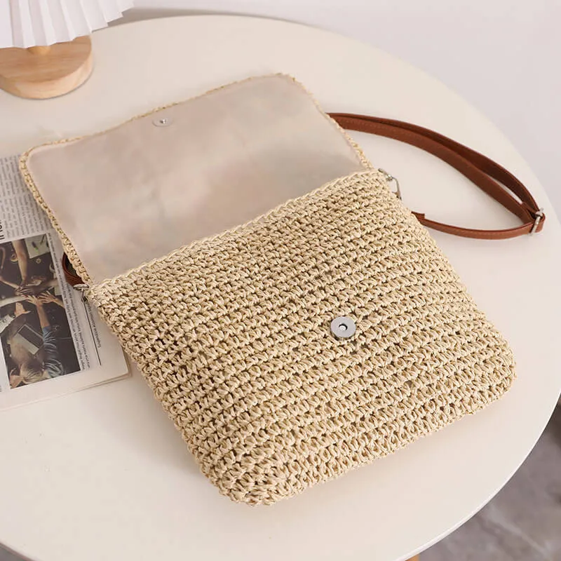 Granny Cross Body Straw Bag-Showtown