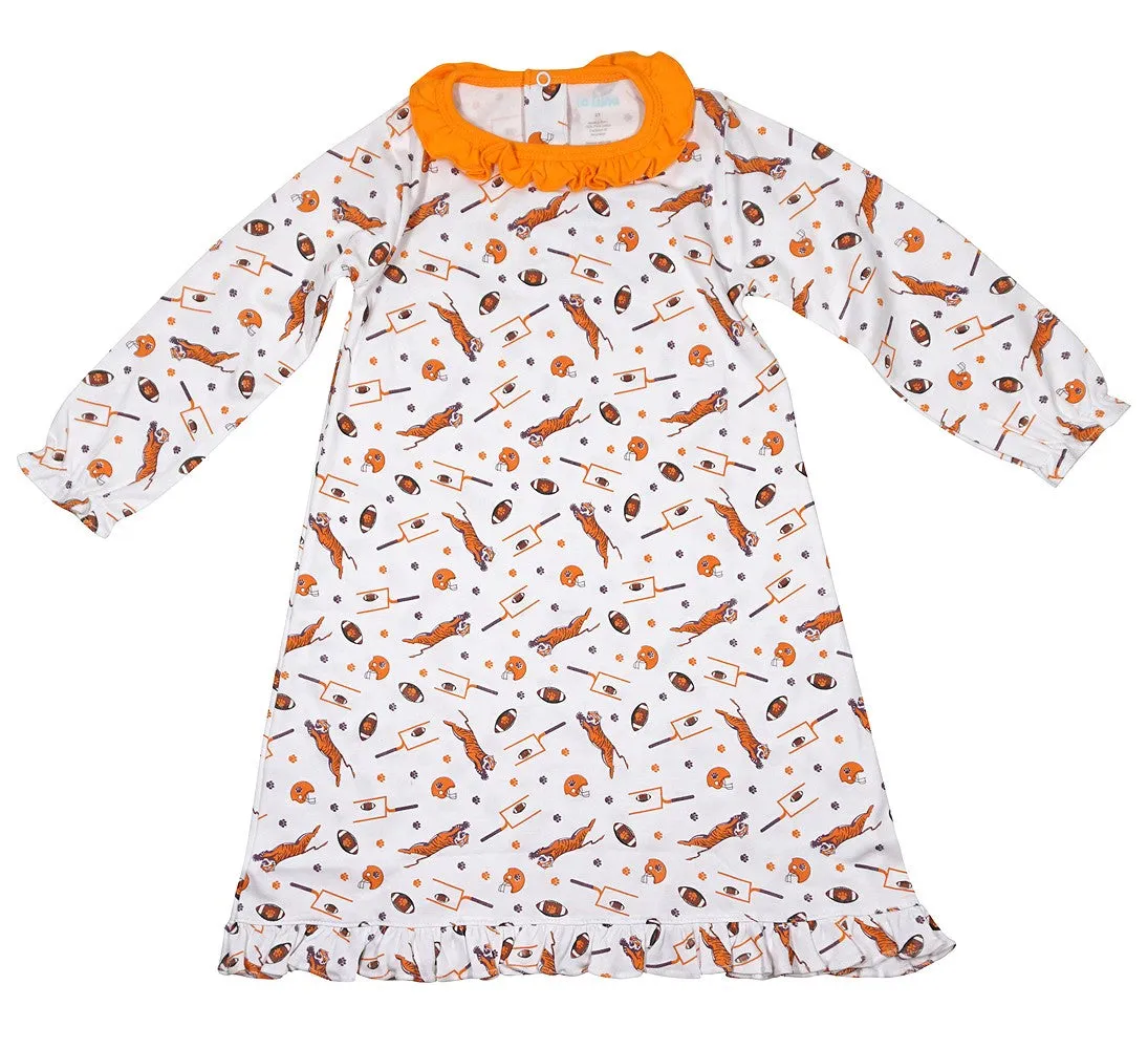 La Luna Girls Knit Dress - Orange Clemson Tigers