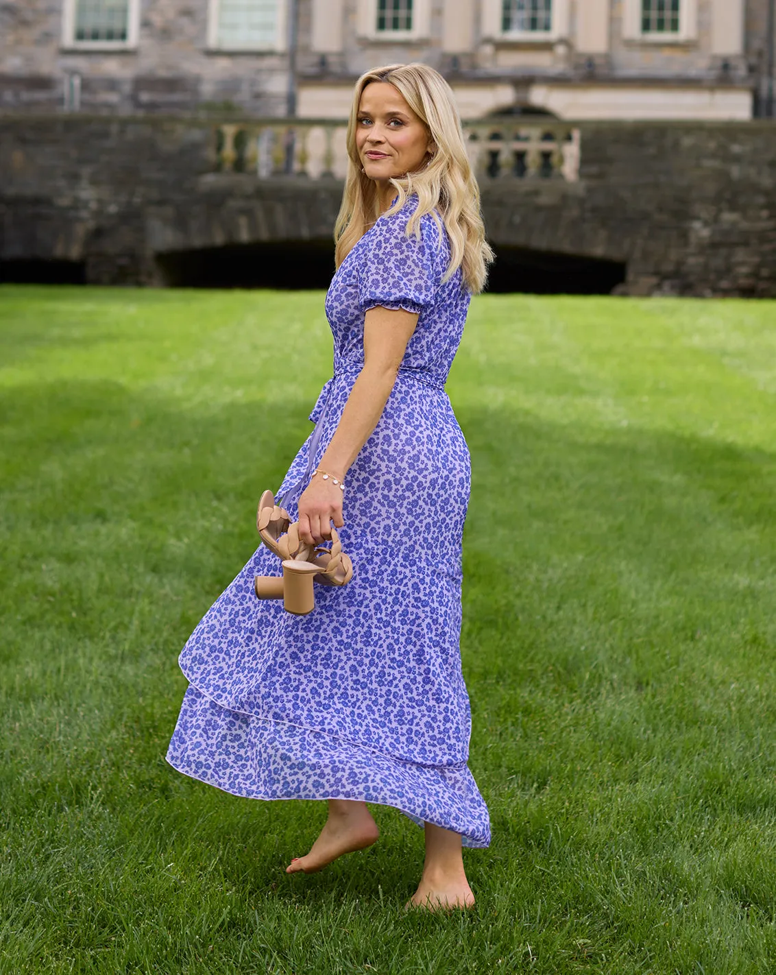 Naomi Wrap Dress in Stretch Mesh