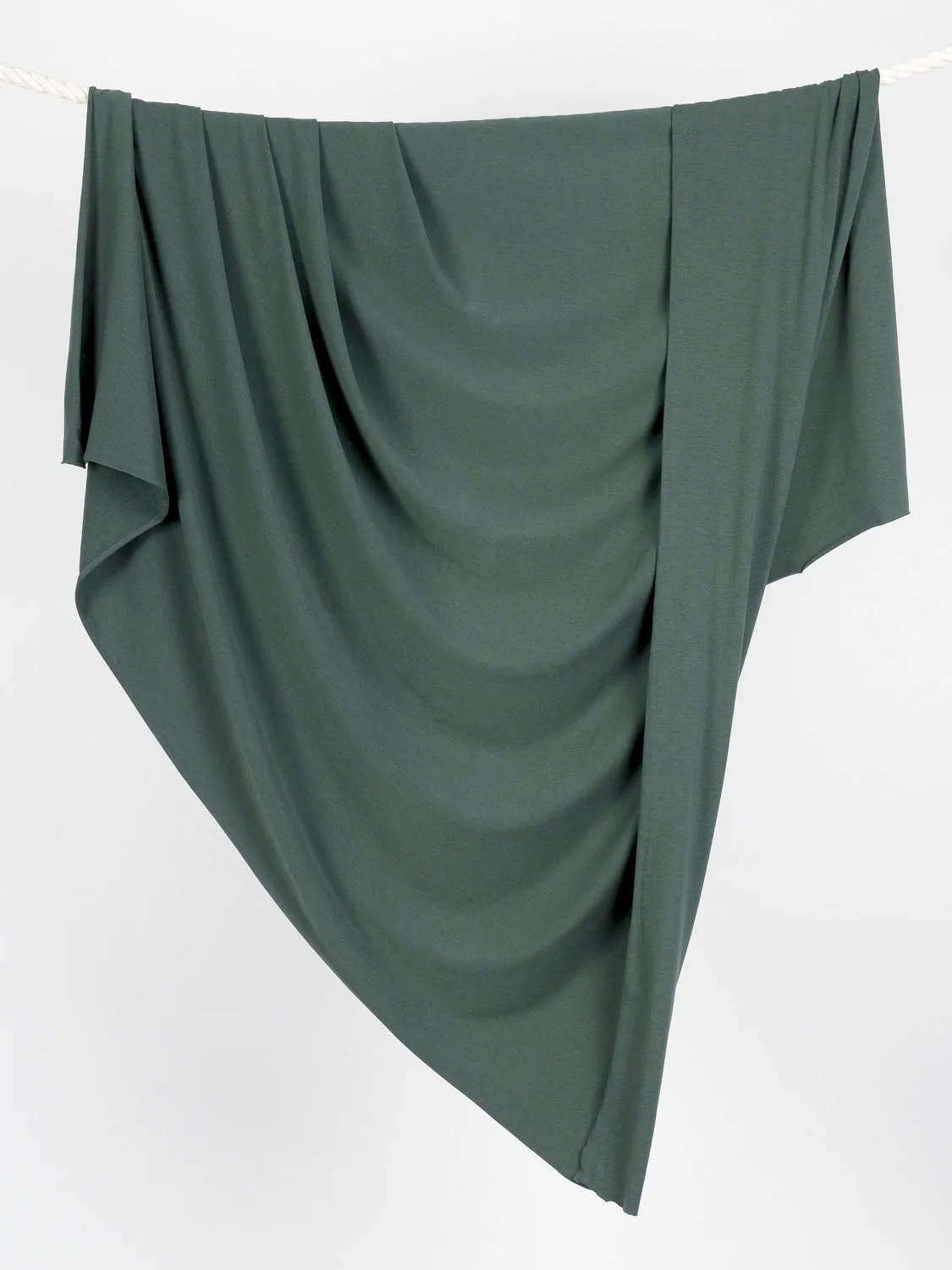 Organic Cotton   Tencel Stretch Knit Jersey - Pine Green