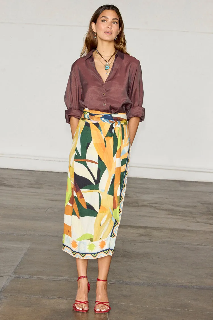 Palm Leaf Jaspre Skirt