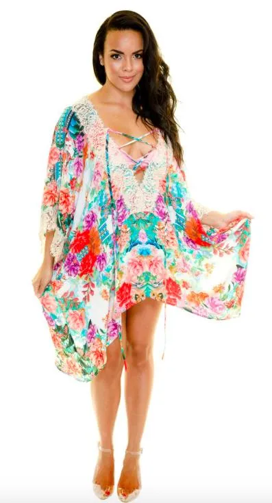 Pre-Order Boho Floral Swim Cover-up