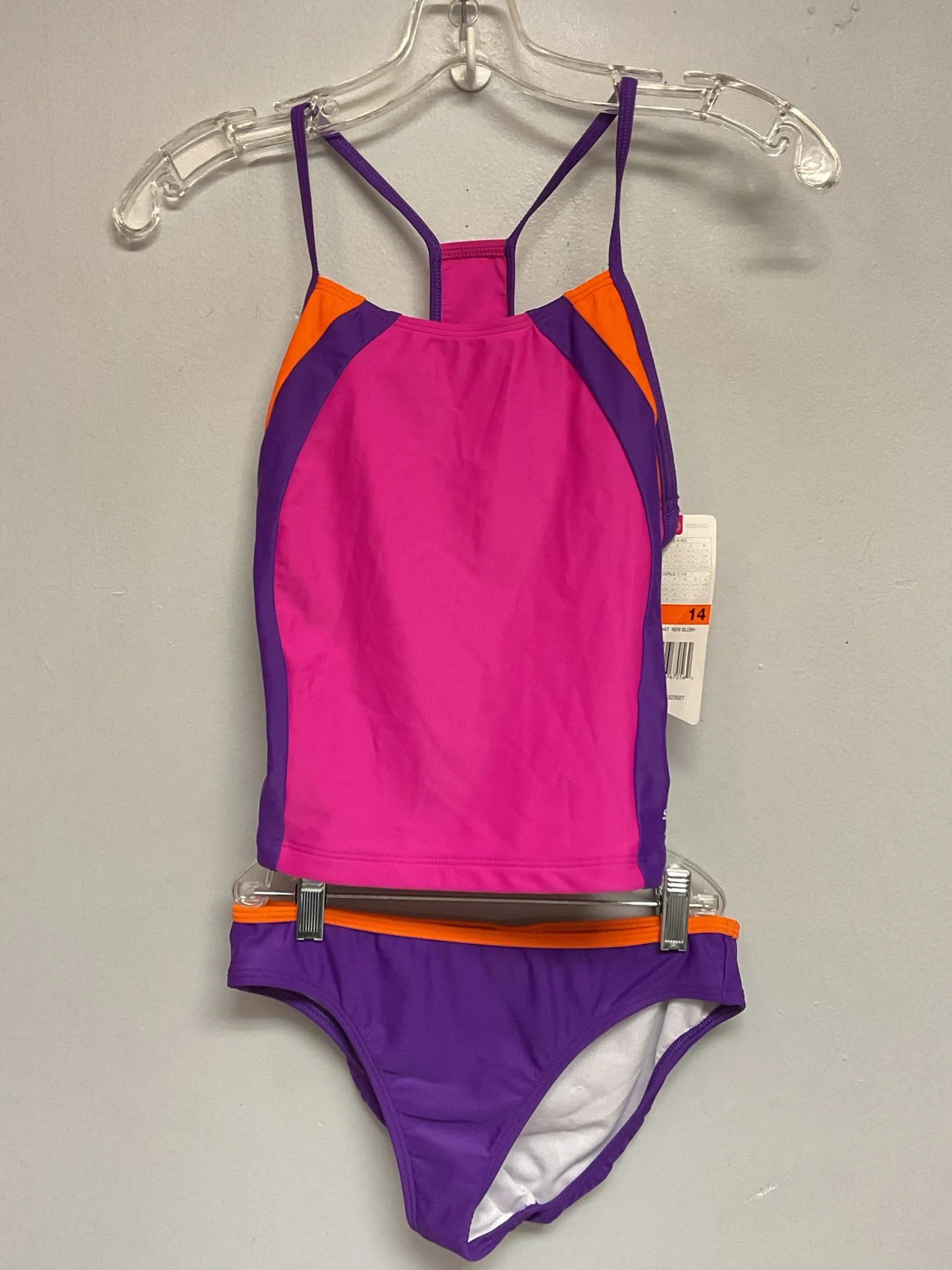 Speedo Size 14 Purple & Pink Big Girls Swimwear & Cover-Ups