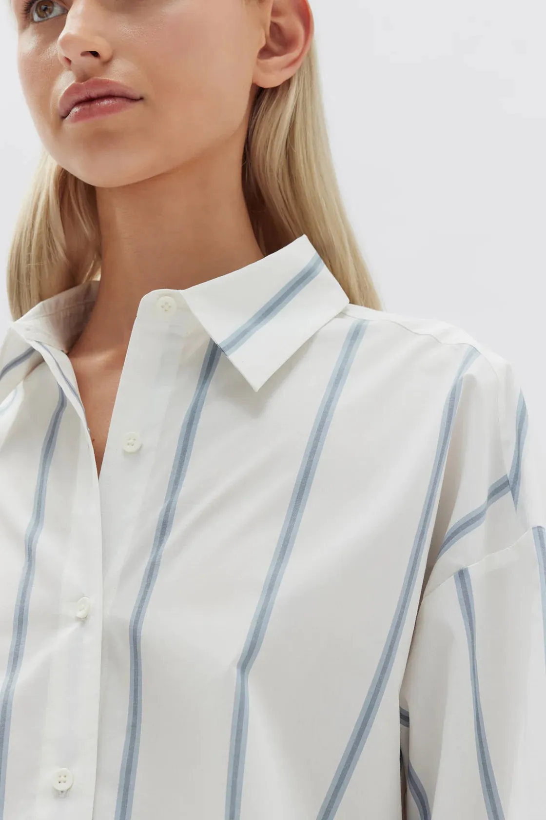 TALA POPLIN STRIPE SHIRT | ATLANTIC