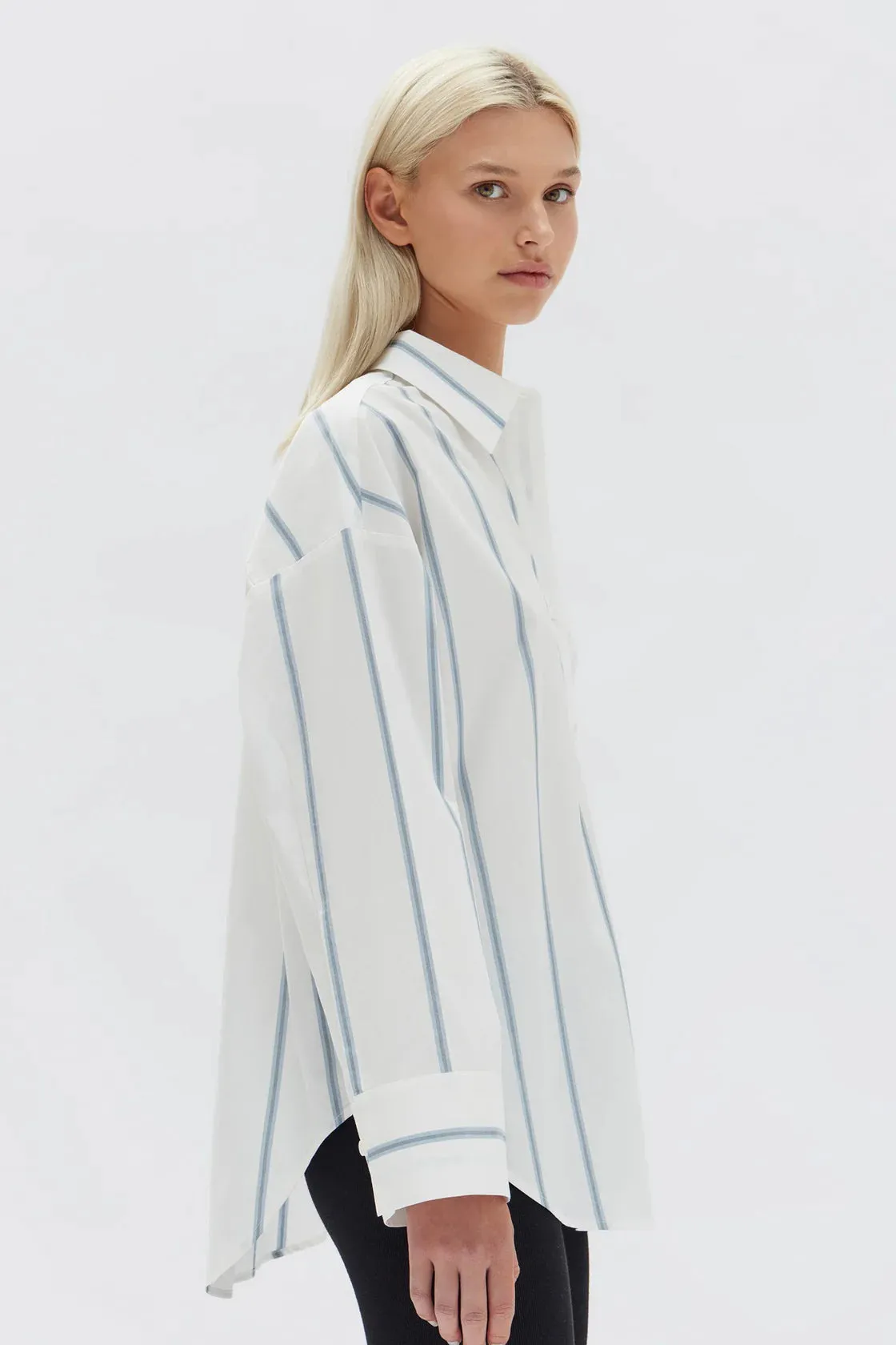 TALA POPLIN STRIPE SHIRT | ATLANTIC