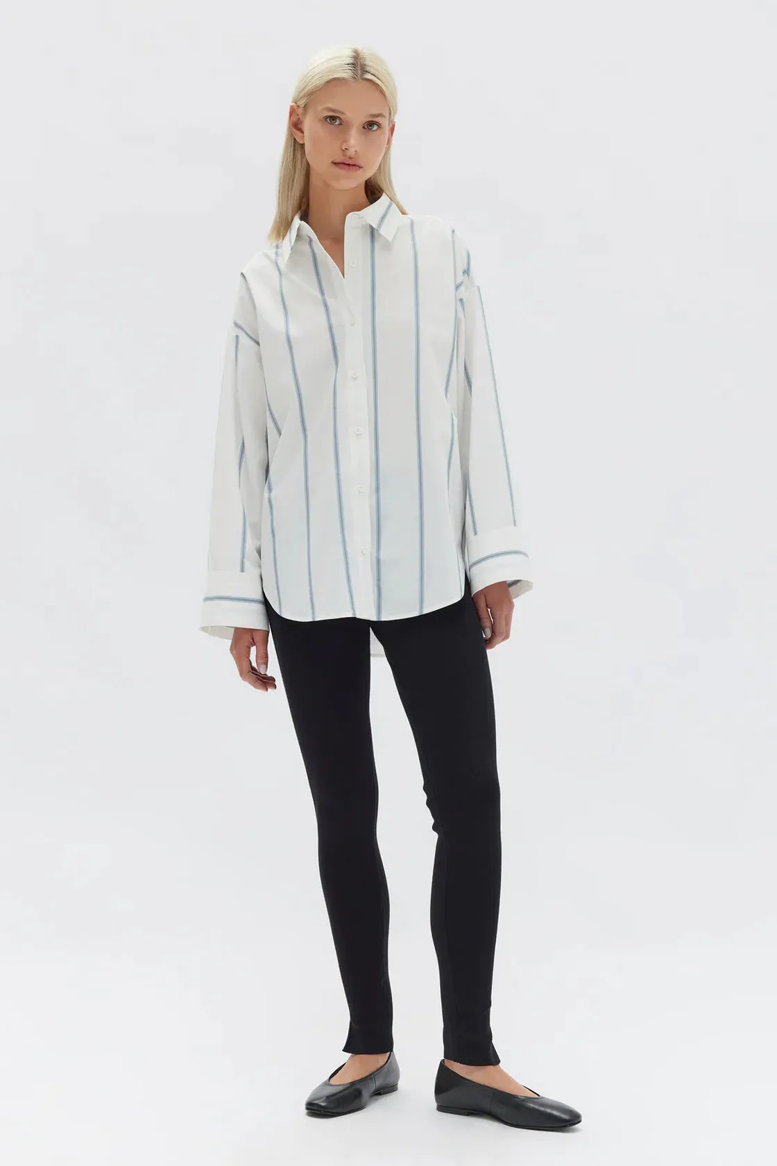TALA POPLIN STRIPE SHIRT | ATLANTIC