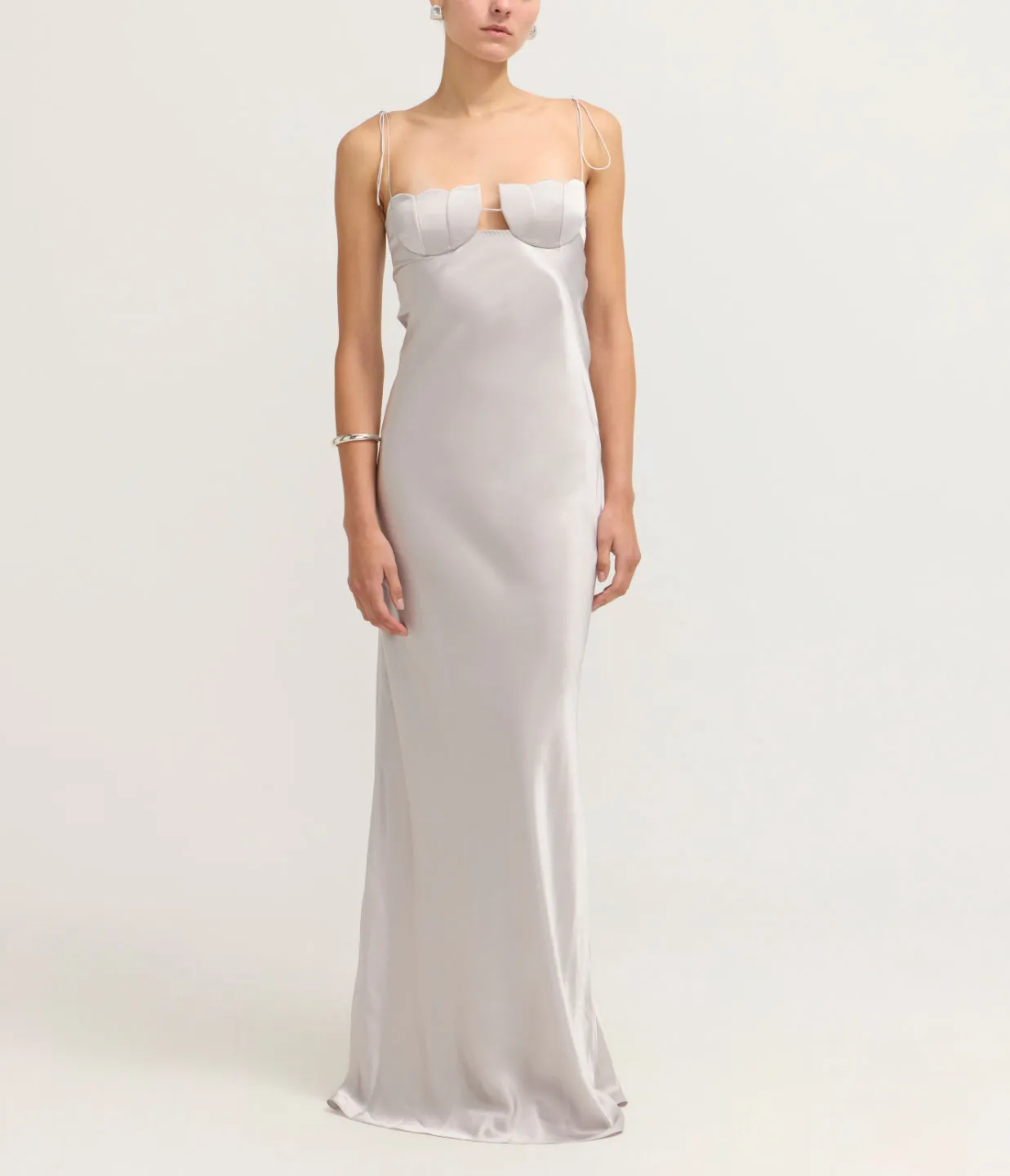 Tulip Maxi Dress in Silver