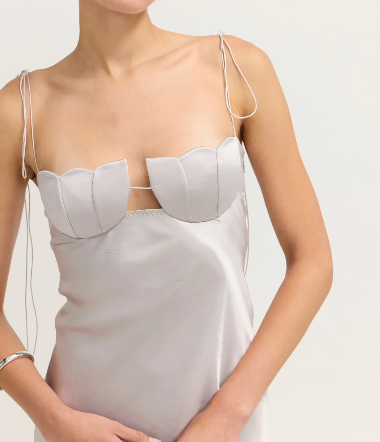Tulip Maxi Dress in Silver